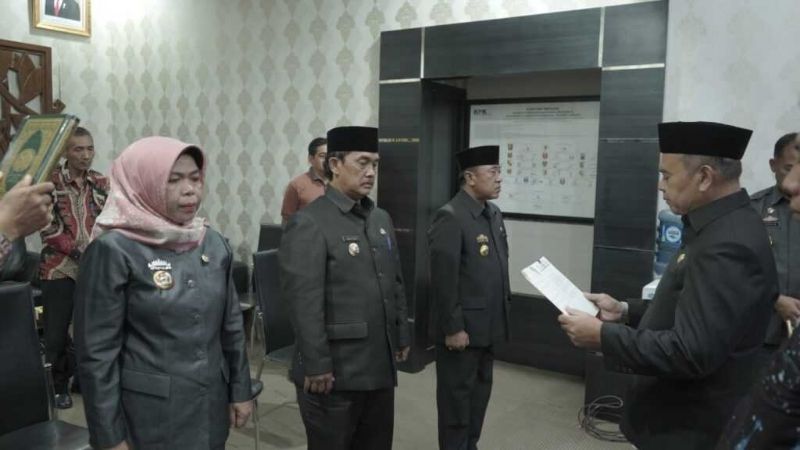 Sekretaris Daerah Kota Metro Lantik Tiga Pejabat Eselon II Mentari