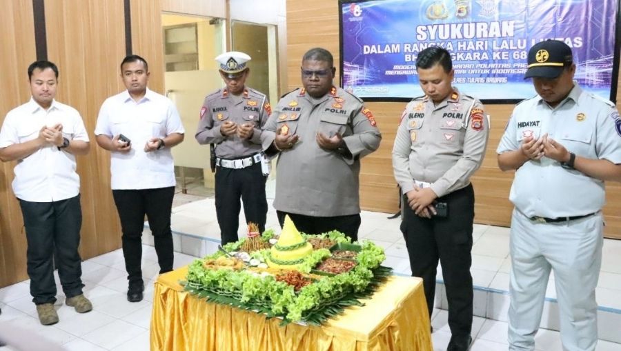 Pesan Kapolres Tuba Saat Acara Syukuran Hari Lalu Lintas Bhayangkara Ke