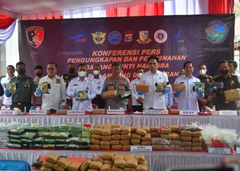 Polda Lampung Musnahkan 171,5 kg Sabu, 310 Kg Ganja dan Puluhan Ribu Pil Geleng
