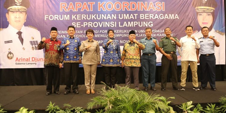 Rakor FKUB Wagub Chusnunia Apresiasi Meningkatnya Indeks Kerukunan Umat Beragama di Provinsi Lampung