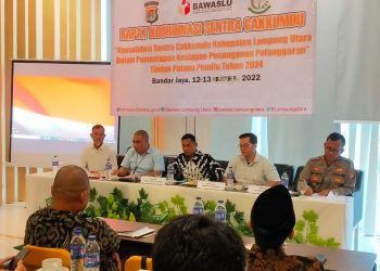 Bawaslu Lampura gelar Rakor Sentra Gakkumdu