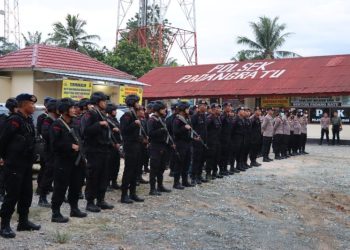 Polda Lampung Backup Aksi Unjuk Rasa di Lampung Tengah