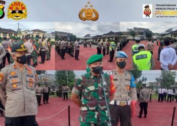 Gelar Apel Bersama, Wujud Sinergitas Polresta Dengan Kodim 0410/KBL