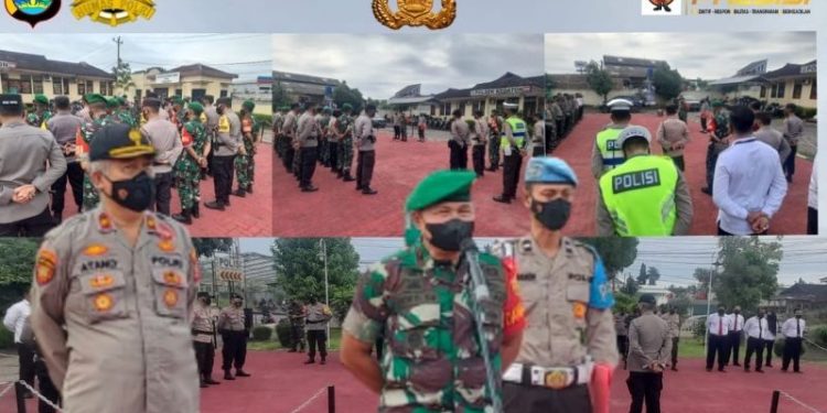 Gelar Apel Bersama, Wujud Sinergitas Polresta Dengan Kodim 0410/KBL