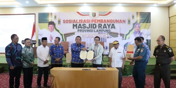 Gubernur Arinal Djunaidi Lakukan Sosialisasi Pembangunan Masjid Raya Provinsi Lampung