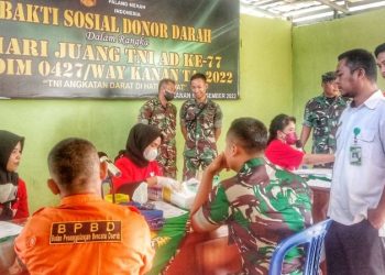 Hari Juang TNI AD Ke-77, Kodim Way Kanan Adakan Bakti Sosial