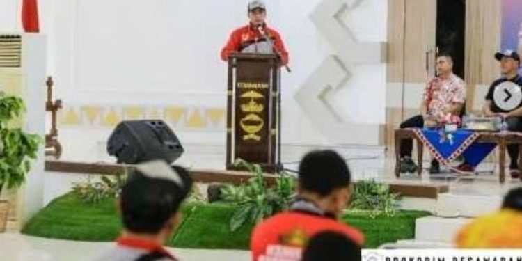 Bupati Dendi Sambut Kontingen Porprov Lampung IX Kabupaten Pesawaran 2022