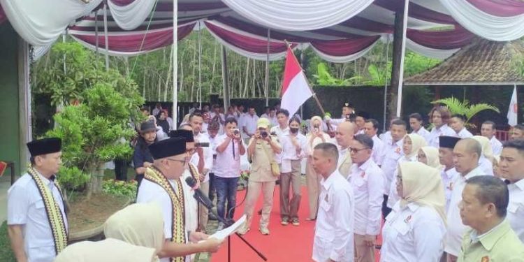 Rahmat Mirzani Melantik dan Mengukuhkan DPC, PAC Serta Sayap Partai Gerindra Tubaba