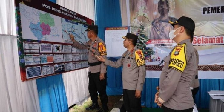 Kapolda Lampung Cek Pengamanan Nataru di Pringsewu