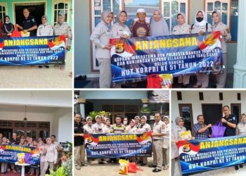 HUT Korpri ke 51, ASN Polresta Bandar Lampung Anjangsana ke Rumah Pensiunan