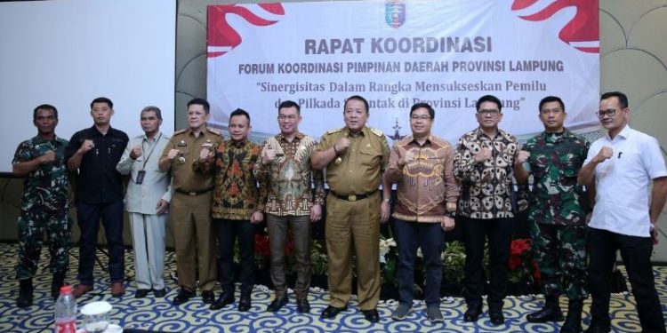 Gubernur Arinal Djunaidi Ajak Forkopimda, KPU dan Bawaslu Bangun Sinergitas Sukseskan Pemilu dan Pilkada Serentak Tahun 2024