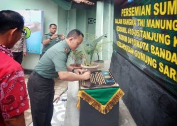 Dandim 0410/KBL Resmikan Sumur Bor