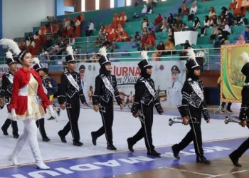 Kontingen PDBI Lampung Masuk Kejurnas Drumband di Madiun