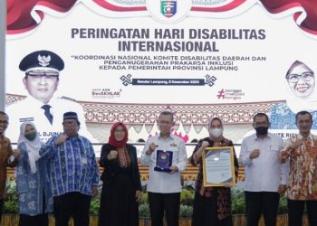 Pemprov Lampung Raih Anugerah Prakarsa Inklusi dari Komisi Nasional Disabilitas Republik Indonesia