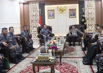 Perkuat Sinergitas, Danpuspomal Kunjungi Polda Lampung