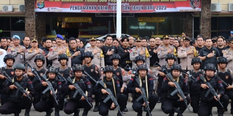Ops Lilin Krakatau 2022, Kapolda Pimpin Apel Gabungan Tekab 308 Presisi Polda Lampung dan Jajaran