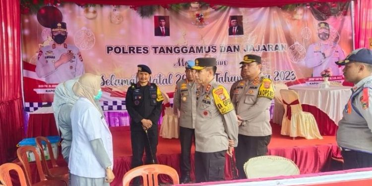 Kapolda Lampung cek Pos Pam dan Pos Yan Polres Tanggamus