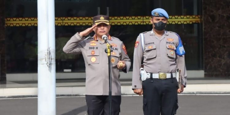 Kapolresta Bandar Lampung Pimpin Apel Kesiapan Pengamanan Malam Tahun Baru 2023