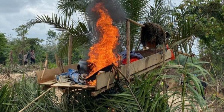 Polres Bungo Kembali Razia Tambang Emas Ilegal di Kampung Benit Sungai Mengkuang, Ini Hasilnya