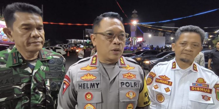 Personel Polda Lampung Jaga Kondusifitas Perayaan Pergantian Tahun