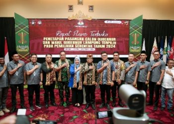 Pj. Gubernur Samsudin Hadiri Rapat Pleno Terbuka KPU Provinsi Lampung