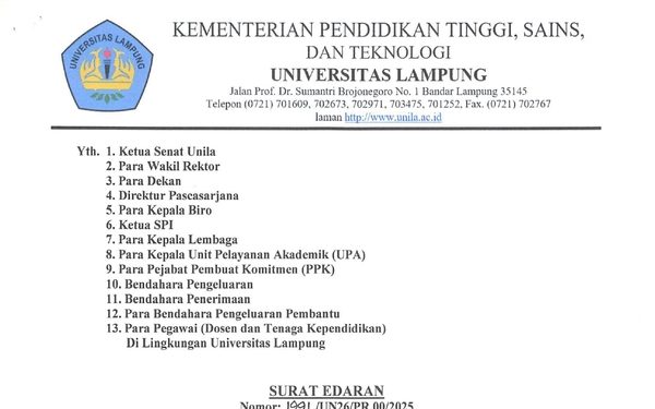 Strategi Pengendalian Belanja dalam Rangka Efisiensi Anggaran Unila TA 2025