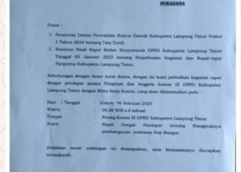 Kasus Robohnya TPT Jembatan Way Bungur, DPRD Lamtim Panggil Dinas PUPR