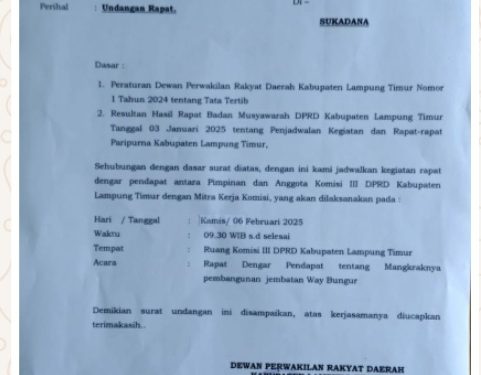 Kasus Robohnya TPT Jembatan Way Bungur, DPRD Lamtim Panggil Dinas PUPR