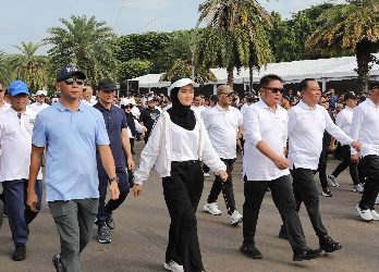 Gubernur Lampung Terpilih Rahmat Mirzani Djausal dan Wakil Gubernur Terpilih Jihan Nurlela Jalani Gladi Kotor Pelantikan