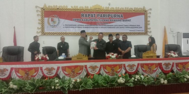 DPRD Tubaba Gelar Rapat Paripurna Penyampaian LKPJ 2024