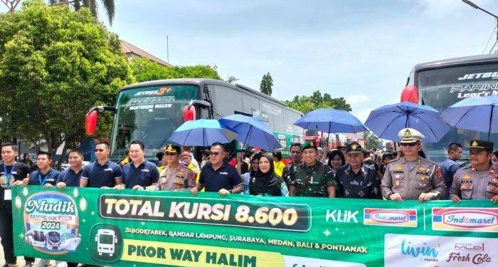 Polda Lampung Lepas 800 Pemudik dalam Program Mudik Gratis Klik Indomaret
