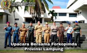 Reza Ikuti Upacara Bareng Forkopimda Provinsi Lampung