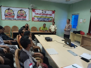 Polres Tuba Sosialisasikan Tagline Mudik Aman Keluarga Nyaman dan Hotline 110