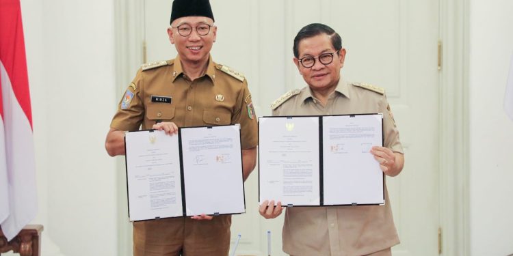 Gubernur Mirza dan Gubernur DKI Jakarta Tandatangani Kerja Sama Antar Daerah