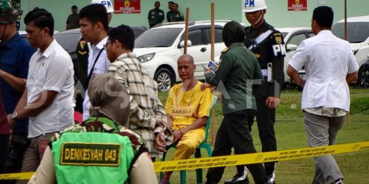 Rekonstruksi Penembakan Tiga Polisi Hingga Tewas di Way Kanan Digelar  