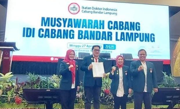 Aklamasi, Khadafi Indrawan Kembali Pimpin IDI Bandar Lampung Periode 2025 – 2028