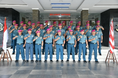 Danbrigif 4 Mar/BS Pimpin Acara Kenaikan Pangkat Perwira Brigif 4 Mar/BS Wilayah Lampung