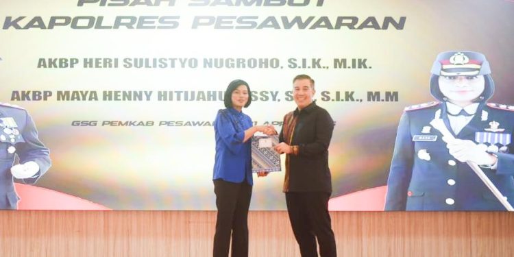 Bupati Dendi Hadiri Pisah Sambut Kapolres Pesawaran