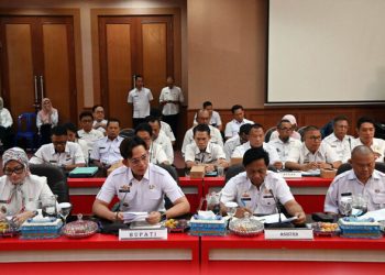 Rakor Bersama KPK, Bupati Egi Bahas Program Pemberantasan Korupsi Melalui MCP