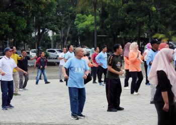 Pemkab Lampung Selatan Kembali Gelar Senam Bersama di Lapangan Korpri