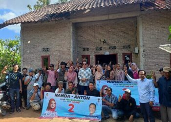 PSU Pesawaran, Relawan Bernada Siap Menangkan Nanda-Anton di Kedondong