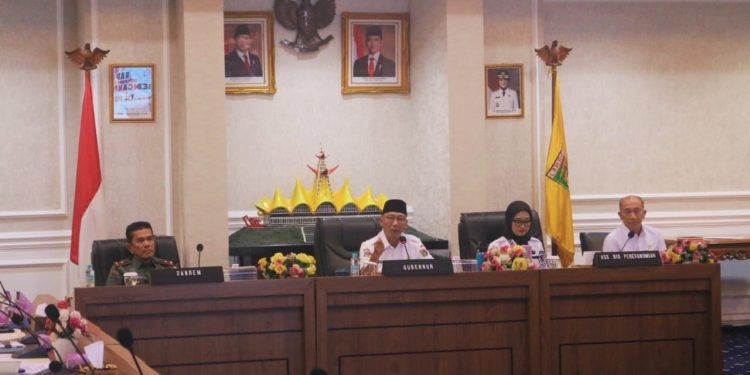 Hadiri Rakor Penanganan Darurat Bencana Hidrometeorologi, Danrem 043/Gatam Ajak Forkopimda Provinsi Lampung Kumpulkan Informasi Terkait Bencana