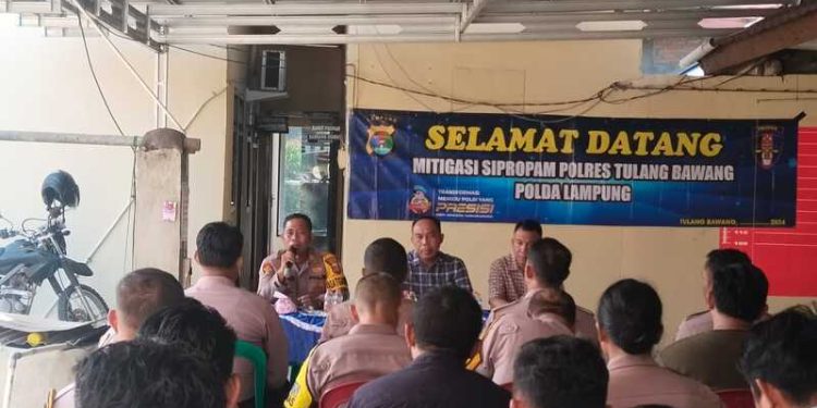 Pesan Kasi Propam Polres Tulang Bawang Saat Menggelar Mitigasi di Dua Polsek Jajaran