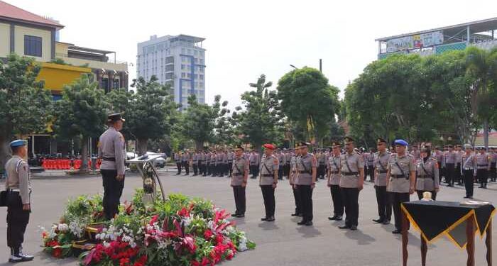 Dua Jabatan Kasat dan Empat Kapolsek di Lingkungan Polresta Bandar Lampung Diserahterimakan