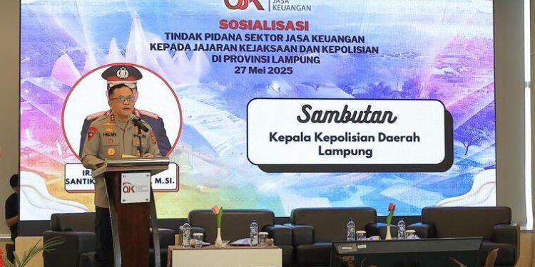 Kapolda Lampung Hadiri Sosialisasi Tindak Pidana Sektor Jasa Keuangan