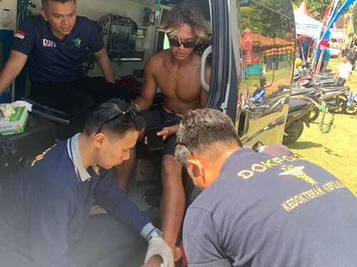 Operasi Tuhuk Krakatau 2025 Polda Lampung Tangani Cepat Atlet Australia yang Terluka