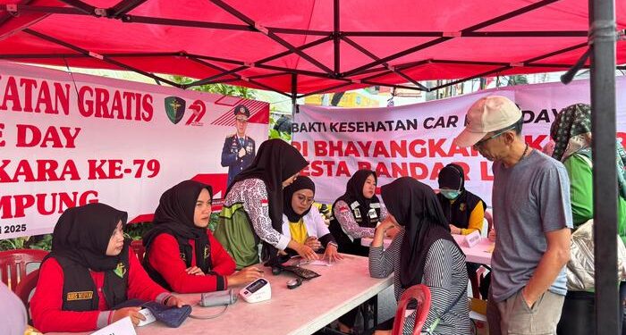 Pelayanan Kesehatan Oleh Polda Lampung, Meriahkan Event Bhayangkara Run 2025