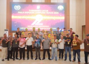 HUT Bhayangkara Polda Lampung Ke-79 : Turnamen Catur Piala Kapolda Cup Berakhir