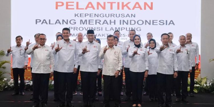 Jusuf Kalla Lantik Purnama Wulan Sari Mirza Jadi Ketua PMI Provinsi Lampung 2025–2030