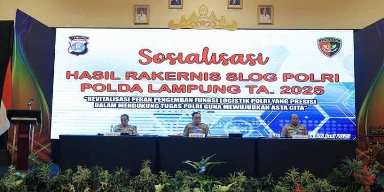 Polda Lampung Gelar Sosialisasi Hasil Rakernis Slog Polri 2025, Fokus Evaluasi dan Penyatuan Persepsi Logistik